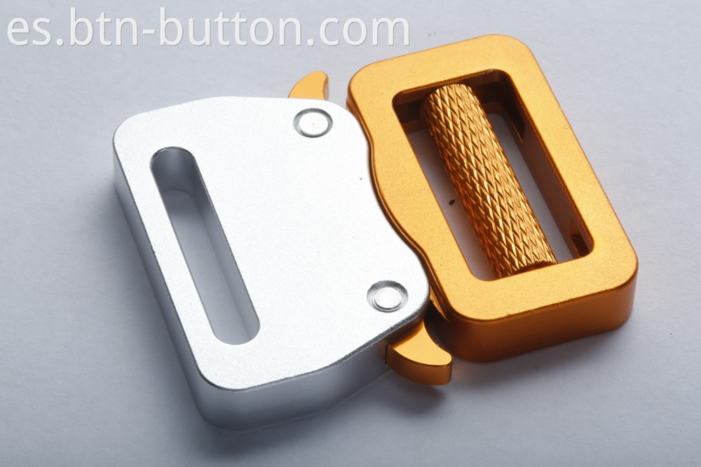 Alloy adjustment buttons for pants